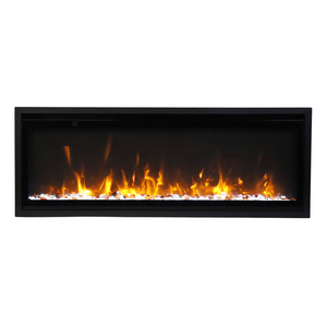 Amantii SYM-SLIM-60 Symmetry Xtraslim Smart Electric  -60" WiFi Enabled Fireplace, Featuring a  MultiFunction  Remote Control, Multi Speed Flame Motor