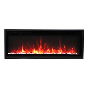 Amantii SYM-SLIM-60 Symmetry Xtraslim Smart Electric  -60" WiFi Enabled Fireplace, Featuring a  MultiFunction  Remote Control, Multi Speed Flame Motor