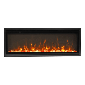 Amantii SYM-SLIM-60 Symmetry Xtraslim Smart Electric  -60" WiFi Enabled Fireplace, Featuring a  MultiFunction  Remote Control, Multi Speed Flame Motor