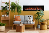 Amantii BI-40-DEEP-XT Panorama Deep & Xtra Tall Full View Smart Electric  - 40" Indoor /Outdoor WiFi Enabled  Fireplace, featuring a MultiFunction Remote, Multi Speed Flame Motor, Glass Media & a Black Trim