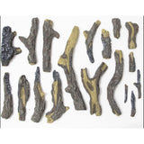 Amantii DESIGN-MEDIA-OAK-18PCE OAK - 18 Piece Deluxe Media Kit Includes: 18 logs, stones, pebbles & embers