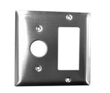 Amba Products Controller AJ-DGP-B Jeeves Double Gang Plate - 0.5 x 4.5 x 4.5 in. - Brushed Finish