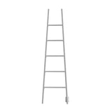 Amba Products ASW Jeeves Model A Ladder 5-Bar Hardwired Drying Rack Towel Warmer - 7.375 x 21.25 x 75.125 in. - White Finish
