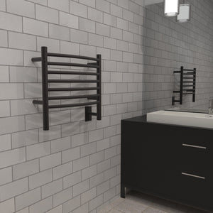 Amba Products HCO Jeeves Model H Curved 7-Bar Hardwired Towel Warmer - 6.5 x 21.25 x 18.75 in. - Oil Rubbed Bronze Finish