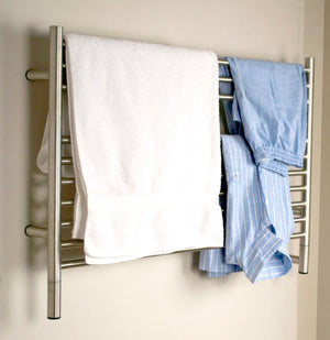 Amba Products LSB Jeeves Model L Straight 10-Bar Hardwired Towel Warmer - 4.5 x 40.25 x 27.75 in. - Brushed Finish