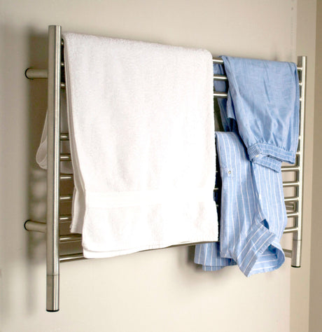 Amba Products LSB Jeeves Model L Straight 10-Bar Hardwired Towel Warmer - 4.5 x 40.25 x 27.75 in. - Brushed Finish
