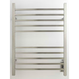 Amba Products RSWH-B Radiant 10-Bar Square Hardwired + Plug-in Combo Towel Warmer - 4.75 x 24.5 x 31.5 in. - Brushed Finish