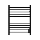 Amba Products RSWH-MB Radiant 10-Bar Square Hardwired + Plug-in Combo Towel Warmer - 4.75 x 24.5 x 31.5 in. - Matte Black Finish
