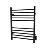 Amba Products RSWH-MB Radiant 10-Bar Square Hardwired + Plug-in Combo Towel Warmer - 4.75 x 24.5 x 31.5 in. - Matte Black Finish