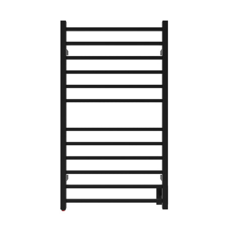 Amba Products RSWHL-MB Radiant 12-Bar Large Square Hardwired + Plug-in Combo Towel Warmer - 4.75 x 24.5 x 41.75 in. - Matte Black Finish