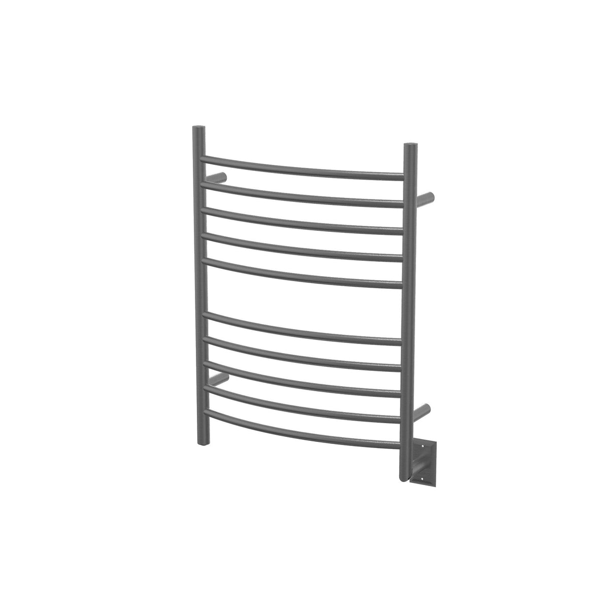 Amba Products RWH-CB Radiant Curved 10-Bar Hardwired + Plug-in Combo Towel Warmer - 5.75 x 24.5 x 31.875 in. - Brushed Finish