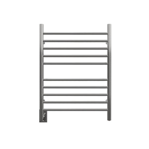 Amba Products RWH-SP-LEFT Radiant Straight 10-Bar Hardwired + Plug-in Combo (Left Side) Towel Warmer - 4.75 x 24.5 x 31.875 in. - Polished Finish