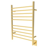 Amba Products RWH-SPG Radiant Straight 10-Bar Hardwired + Plug-in Combo Towel Warmer - 4.75 x 24.5 x 31.875 in. - Polished Gold Finish