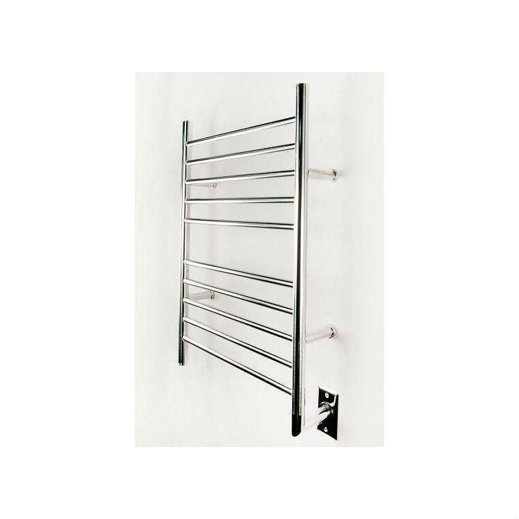 Amba Products RWH-SP Radiant Straight 10-Bar Hardwired + Plug-in Combo Towel Warmer - 4.75 x 24.5 x 31.875 in. - Polished Finish