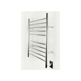 Amba Products RWH-SP Radiant Straight 10-Bar Hardwired + Plug-in Combo Towel Warmer - 4.75 x 24.5 x 31.875 in. - Polished Finish