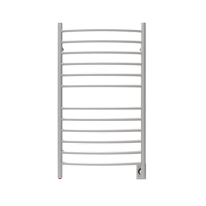 Amba Products RWHL-CB Radiant Curved 12-Bar Large Hardwired + Plug-in Combo Towel Warmer - 5.75 x 24.5 x 41.75 in. - Brushed Finish