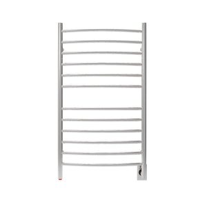 Amba Products RWHL-CP Radiant Curved 12-Bar Large Hardwired + Plug-in Combo Towel Warmer - 5.75 x 24.5 x 41.75 in. - Polished Finish