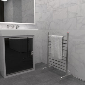 Amba Products SAFSP-24 Solo 24-Inch Freestanding Towel Warmer - 11.875 x 23.625 x 38 in. - Polished Finish
