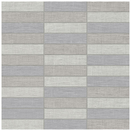Anatolia Tile 1X4 Belgian Linen Dark Blend Stacked Mosaics. 1 Sheet = .96 Sq. Ft. 4501-0027-1  - premium natural stone mosaic tile from Anatolia Tile, available at PoshHaus showroom in Keene, NH