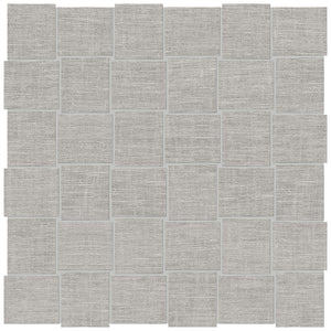 Anatolia Tile 2X2 Basketweave Belgian Linen Fog Porcelain Mosaics. 1 Sheet = .96 Sq. Ft. 4501-0028-1 (69-568) Fog Basketweave 2x2 - premium natural stone mosaic tile from Anatolia Tile, available at PoshHaus showroom in Keene, NH