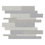 Anatolia Tile Random Strip Dark Blend 4501-0035-1 Belgian Linen  - premium natural stone mosaic tile from Anatolia Tile, available at PoshHaus showroom in Keene, NH