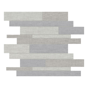 Anatolia Tile Random Strip Dark Blend 4501-0035-1 Belgian Linen  - premium natural stone mosaic tile from Anatolia Tile, available at PoshHaus showroom in Keene, NH