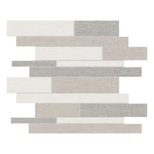 Anatolia Tile Random Strip Light Blend 4501-0037-1 Belgian Linen  - premium natural stone mosaic tile from Anatolia Tile, available at PoshHaus showroom in Keene, NH