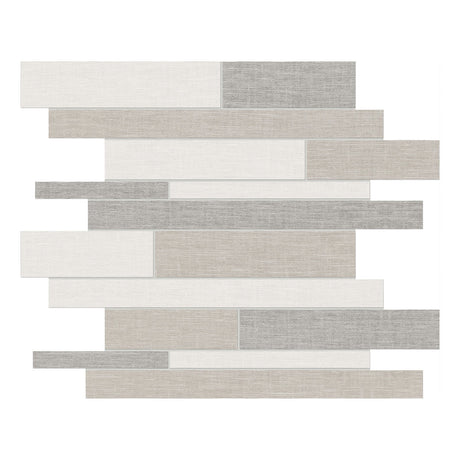 Anatolia Tile Random Strip Light Blend 4501-0037-1 Belgian Linen  - premium natural stone mosaic tile from Anatolia Tile, available at PoshHaus showroom in Keene, NH