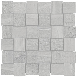 Anatolia Tile 2X2 Basketweave Davenport Ice Matte Porcelain Mosaics. 1 Sheet = .97 Sq. Ft. 4501-0080-0 (63-576) Ice Basketweave 2x2 - premium natural stone mosaic tile from Anatolia Tile, available at PoshHaus showroom in Keene, NH