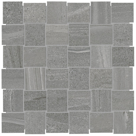 Anatolia Tile 2X2 Basketweave Davenport Mica Matte Porcelain Mosaics. 1 Sheet = .97 Sq. Ft. 4501-0081-0 (63-579) Mica Basketweave 2x2 - premium natural stone mosaic tile from Anatolia Tile, available at PoshHaus showroom in Keene, NH
