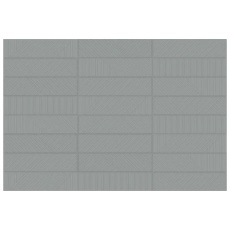 Anatolia Geometra 3X12 Maze Charcoal Glossy Ceramic Wall Tile 4000-0302-0 Charcoal Maze 3x12 - premium natural stone mosaic tile from Anatolia Tile, available at PoshHaus showroom in Keene, NH