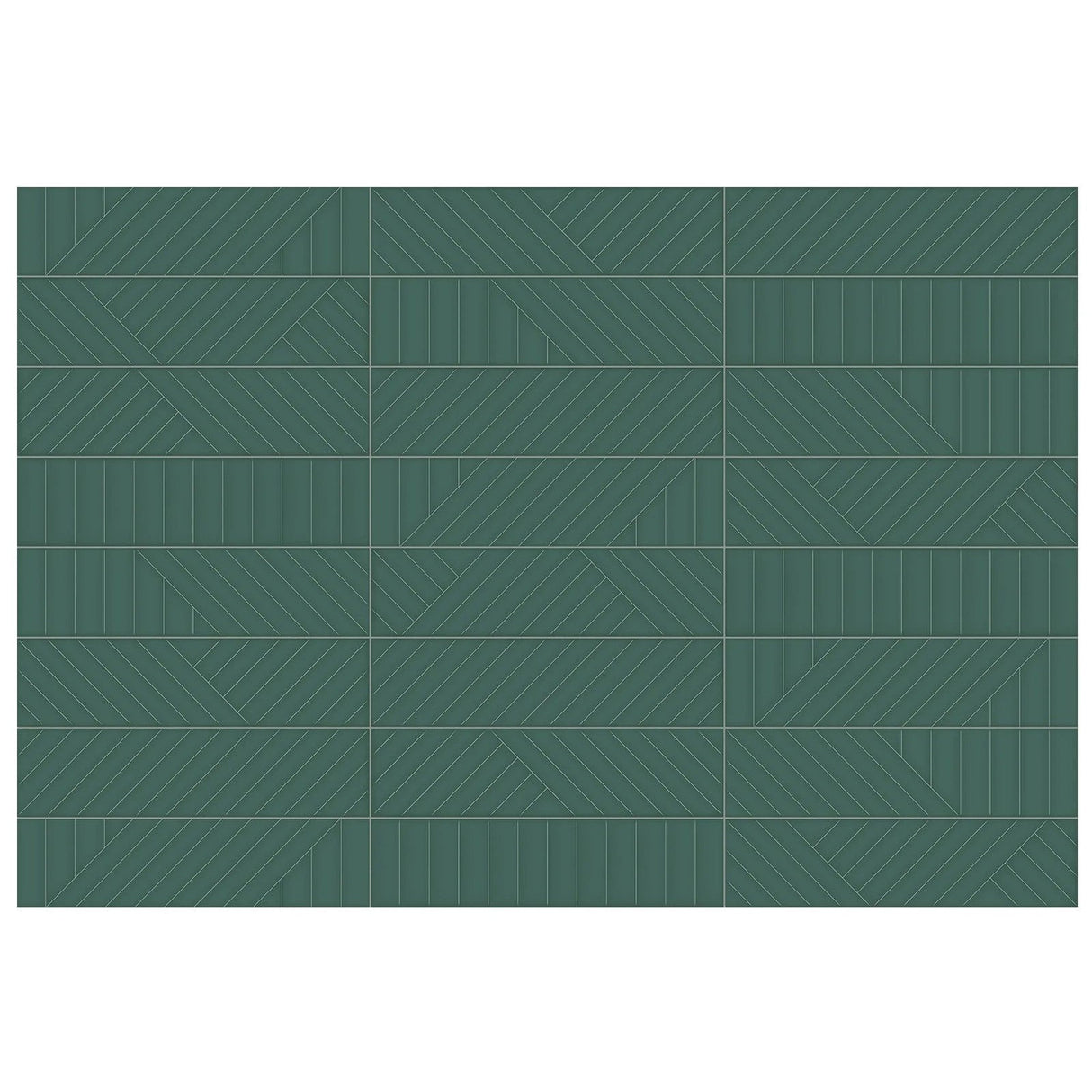 Anatolia Geometra 3X12 Maze Emerald Glossy Ceramic Wall Tile 4000-0301-0 Emerald Maze 3x12 - premium natural stone mosaic tile from Anatolia Tile, available at PoshHaus showroom in Keene, NH