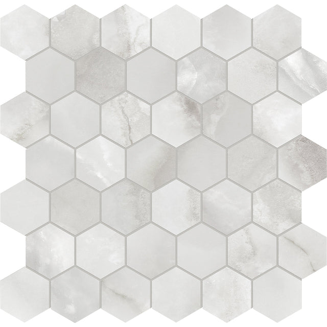 Anatolia La Marca 2" Hex Onyx Polished  - premium natural stone mosaic tile from Anatolia Tile, available at PoshHaus showroom in Keene, NH