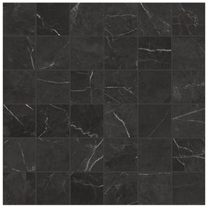 Anatolia Tile 2X2 La Marca Nero Honed 36 Piece Porcelain Mosaics. 1 Sheet = .96 Sf. 4501-0366-0 Nero Venato 2x2 Honed - premium natural stone mosaic tile from Anatolia Tile, available at PoshHaus showroom in Keene, NH