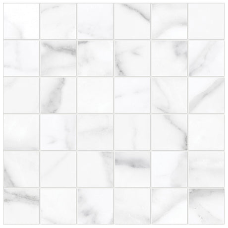 Anatolia Tile 2X2 La Marca Statuario Honed 36 Piece Mosaics. 1 Sheet = .96 Sf. 4501-0374-0 (68-475) Statuario Nuovo 2x2 Honed - premium natural stone mosaic tile from Anatolia Tile, available at PoshHaus showroom in Keene, NH