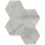 Anatolia Tile 6" Hexagon La Marca Paradiso Polished & Rectified Porcelain Mosaic - 1 Sheet = .797 - 4501-0326-0" Paradiso Argento 6" Hexagon Polished - premium natural stone mosaic tile from Anatolia Tile, available at PoshHaus showroom in Keene, NH