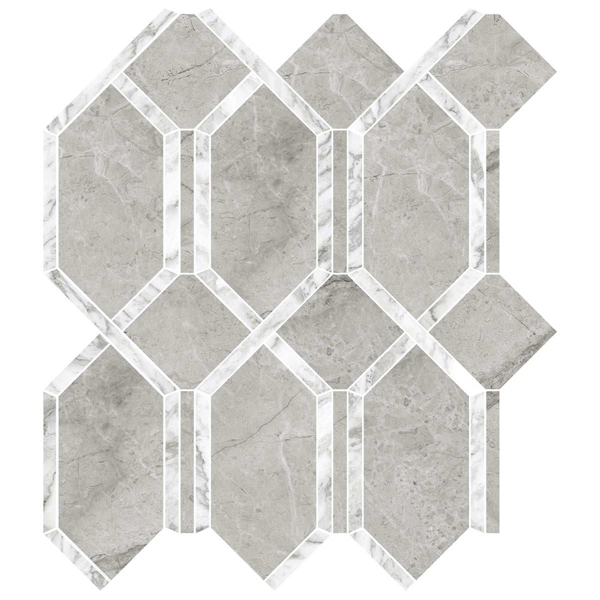 Anatolia Tile La Marca Paradiso Modella Polished Porcelain Mosaics. 1 Sheet = 1.10 Sq. Ft. 4501-0409-0  - premium natural stone mosaic tile from Anatolia Tile, available at PoshHaus showroom in Keene, NH