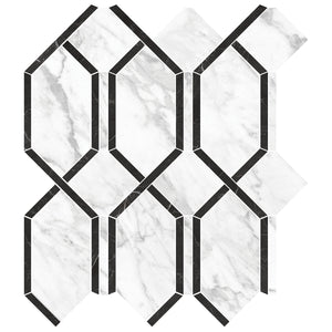 Anatolia Tile La Marca Statuarietto Modella Polished Porcelain Mosaics. 1 Sheet = 1.10 Sq. Ft. 4501-0406-0  - premium natural stone mosaic tile from Anatolia Tile, available at PoshHaus showroom in Keene, NH