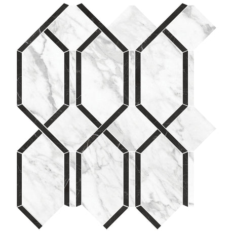 Anatolia Tile La Marca Statuarietto Modella Polished Porcelain Mosaics. 1 Sheet = 1.10 Sq. Ft. 4501-0406-0  - premium natural stone mosaic tile from Anatolia Tile, available at PoshHaus showroom in Keene, NH