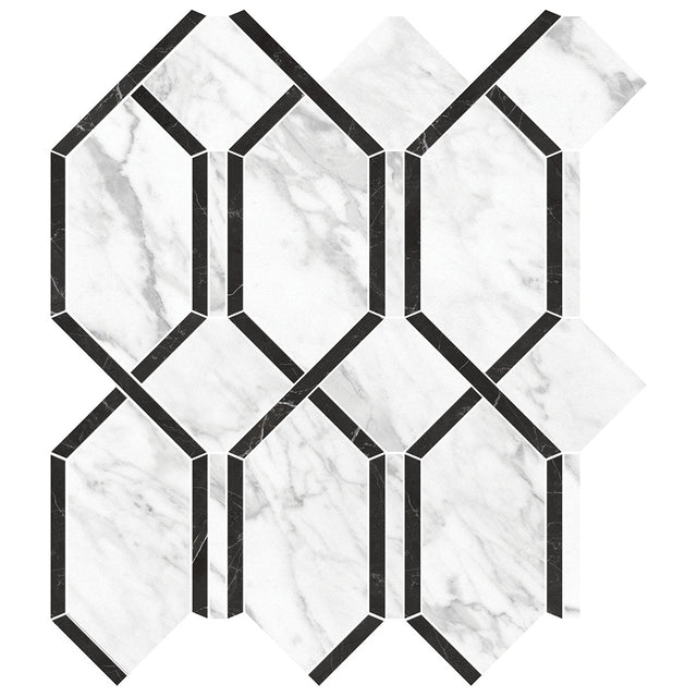 Anatolia Tile La Marca Statuarietto Modella Polished Porcelain Mosaics. 1 Sheet = 1.10 Sq. Ft. 4501-0406-0  - premium natural stone mosaic tile from Anatolia Tile, available at PoshHaus showroom in Keene, NH