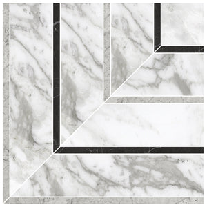 Anatolia Tile La Marca Arabescato Picco Honed Porcelain Mosaics. 1 Sheet = .48 Sq. Ft. Sold In Carton Quantities Of 4.84 Sq. Ft. 4501-0399-0  - premium natural stone mosaic tile from Anatolia Tile, available at PoshHaus showroom in Keene, NH