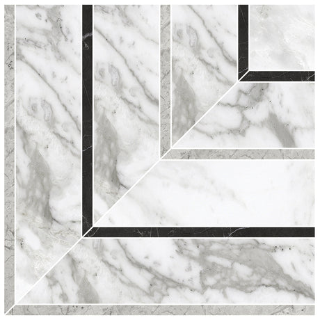 Anatolia Tile La Marca Arabescato Picco Honed Porcelain Mosaics. 1 Sheet = .48 Sq. Ft. Sold In Carton Quantities Of 4.84 Sq. Ft. 4501-0399-0  - premium natural stone mosaic tile from Anatolia Tile, available at PoshHaus showroom in Keene, NH