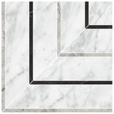 Anatolia Tile La Marca Carrara Picco Honed Porcelain Mosaics. 1 Sheet = .48 Sq. Ft. Sold In Carton Quantities Of 4.84 Sq. Ft. 4501-0402-0  - premium natural stone mosaic tile from Anatolia Tile, available at PoshHaus showroom in Keene, NH