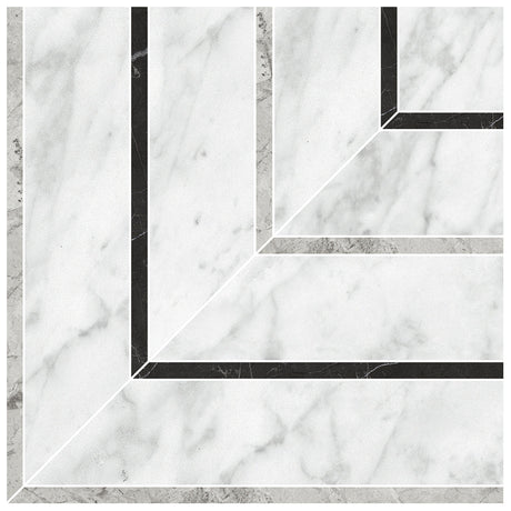 Anatolia Tile La Marca Carrara Picco Honed Porcelain Mosaics. 1 Sheet = .48 Sq. Ft. Sold In Carton Quantities Of 4.84 Sq. Ft. 4501-0402-0  - premium natural stone mosaic tile from Anatolia Tile, available at PoshHaus showroom in Keene, NH