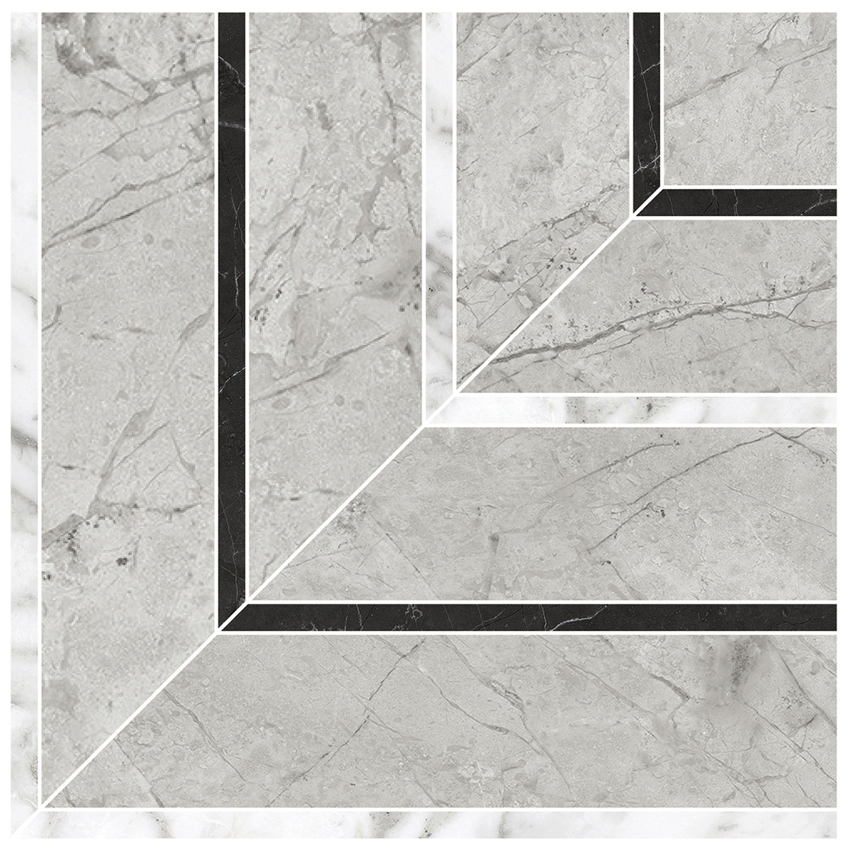 Anatolia Tile La Marca Paradiso Picco Honed Porcelain Mosaics. 1 Sheet = .48 Sq. Ft. Sold In Carton Quantities Of 4.84 Sq. Ft. 4501-0403-0  - premium natural stone mosaic tile from Anatolia Tile, available at PoshHaus showroom in Keene, NH