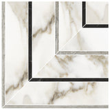 Anatolia Tile La Marca Calacatta Picco Honed Porcelain Mosaics. 1 Sheet = .48 Sq. Ft. Sold In Carton Quantities Of 4.84 Sq. Ft. 4501-0401-0  - premium natural stone mosaic tile from Anatolia Tile, available at PoshHaus showroom in Keene, NH