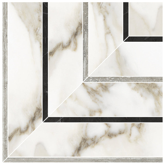 Anatolia Tile La Marca Calacatta Picco Honed Porcelain Mosaics. 1 Sheet = .48 Sq. Ft. Sold In Carton Quantities Of 4.84 Sq. Ft. 4501-0401-0  - premium natural stone mosaic tile from Anatolia Tile, available at PoshHaus showroom in Keene, NH