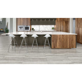 Anatolia Tile 12X24 La Marca Travertino Polished & Rectified 4500-0884-0 Travertino Instrata 12x24 Polished - premium natural stone mosaic tile from Anatolia Tile, available at PoshHaus showroom in Keene, NH