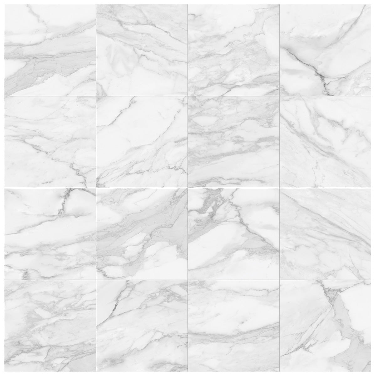 Anatolia Tile 24X24 Plata Statuario M Matte 4500-0962-0 Statuario Brina 24x24 Matte - premium natural stone mosaic tile from Anatolia Tile, available at PoshHaus showroom in Keene, NH