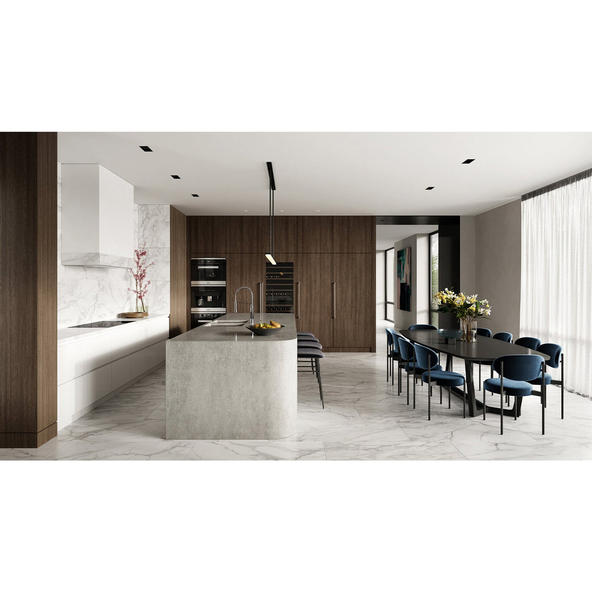 Anatolia Tile 24X24 Plata Statuario M Matte 4500-0962-0 Statuario Brina 24x24 Matte - premium natural stone mosaic tile from Anatolia Tile, available at PoshHaus showroom in Keene, NH